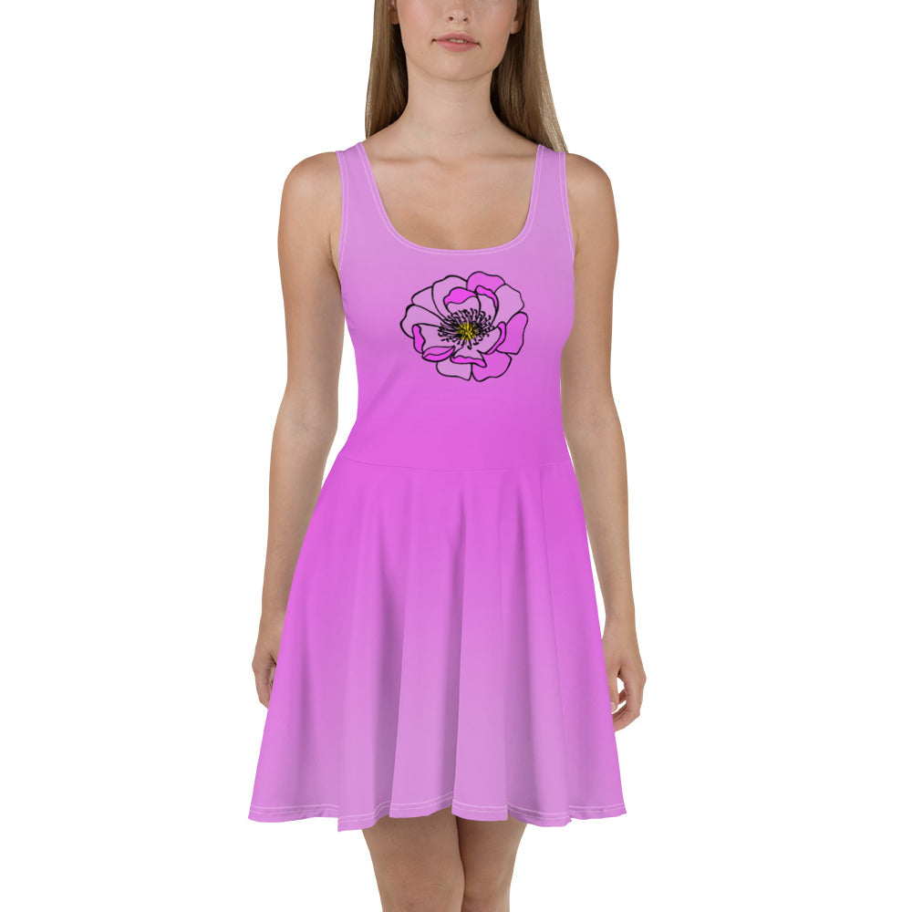 Single Pink Poppie Skater Dress